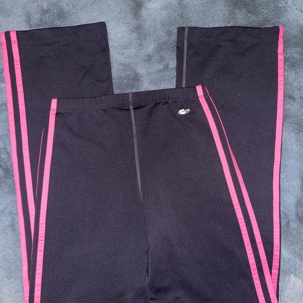 Adidas 3 Stripe Navy and Hot Pink Pants. VTG Like New - Picture 5 of 6